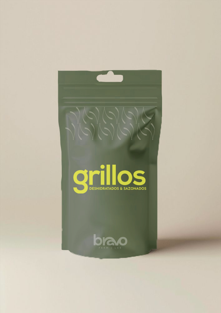 grillos deshidratados y sazonados